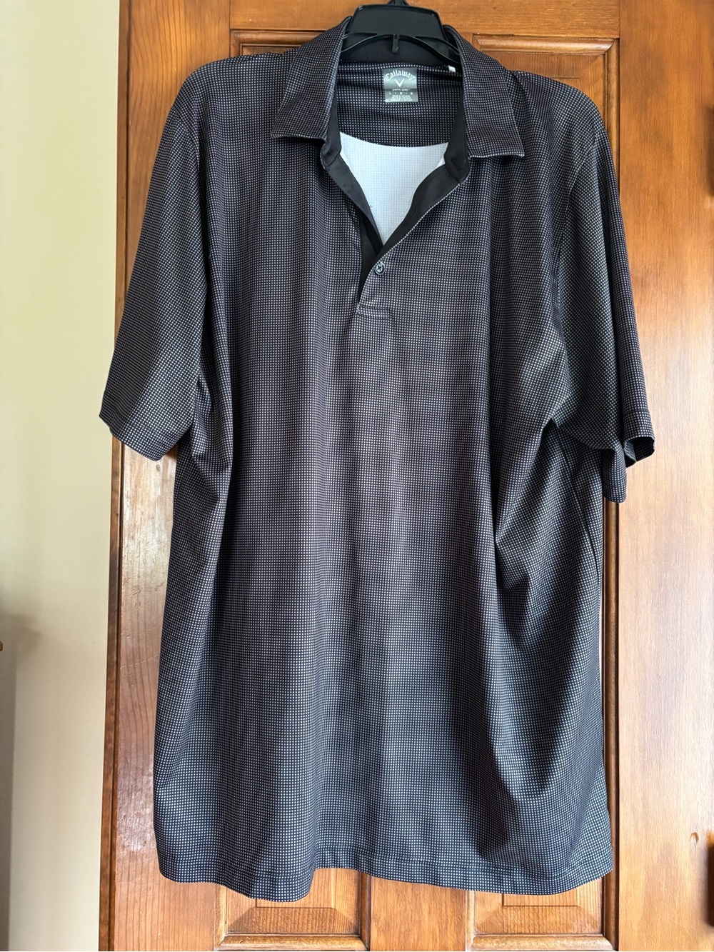 Callaway Men's Charcoal Micro-Pattern Polo